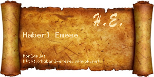 Haberl Emese névjegykártya